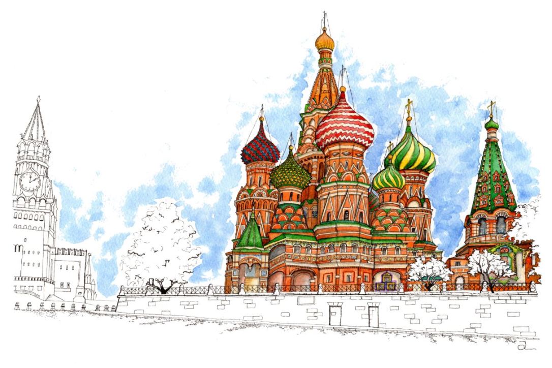 St Basil Catherdal Moscow Russia Snip