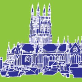 Cathedral Lime & Blue A0